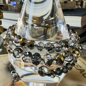 Elegant Crystal Beaded Bracelet -Set of 3